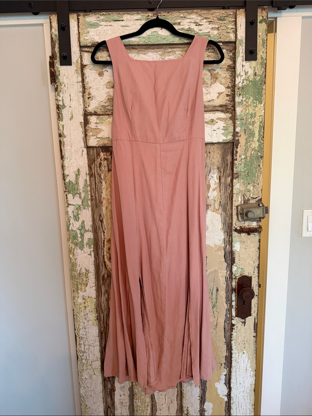 Mango Sleeveless Maxi Dress in Dusty Rose